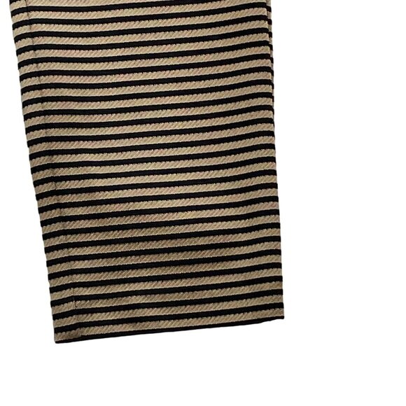 Chicos Black Label Ankle Pants Black Gold Stripes Size 0 US Size S u - Picture 3 of 12